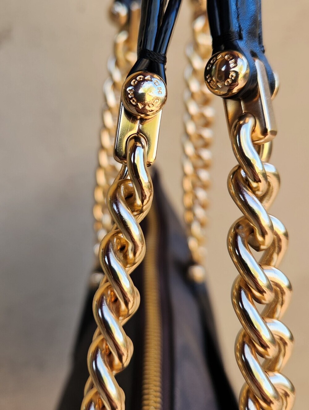 Coach Ava Chain Tote Signature Canvas Shoulder Bag - F87776 - Picture 10 of 16